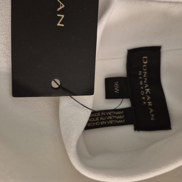 Donna Karan White Cowl Neck A-Line Midi Dress - Picture 4 of 8